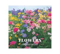 Calendrier mural floral 2026, calendrier mensuel 28 x 28 cm, compact et esthétique, outil de planification des dates pour cabine, voiture, école, cuisine, voyage et salle de esign robuste