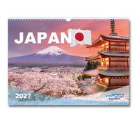 Calendrier mural japonais 2026 au format DIN A3 paysage voyage calendrier de voyage photos cadeau pour Noël ou anniversaire voyage calendrier mensuel architecture paysage nature calendrier japonais