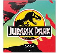 Calendrier mural Jurassic Park 2024 - 30 x 30 cm - - 12 mois + poster