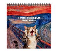 Calendrier Mural Mignon avec planning mensuel et peintures célèbres