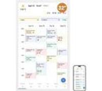 Calendrier mural numérique EKASN 32" avec tableau des tâches ménagères, écran tactile interactif intelligent pour l'organisation familiale - Fixation murale incluse - Blanc Blanc