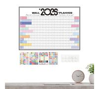 Calendrier Mural Planificateur | Grand Planner Annuel Semainier,Calendrier Domestique | pour Étudiant Bureau Cuisine Salle de Classe Professeur