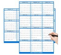 Calendrier mural plastifié 2027, planificateur annuel vertical réversible | 81,3 x 121,9 cm double face, effaçable ; pour la maison, la salle de classe, le bureau, la salle de sport