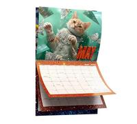 Calendrier mural pour chats 2026, calendrier de planification 12 mois | Calendriers mensuels amusants pour les amoureux, salon familial, salle d'étude, bureau, décoration scolaire