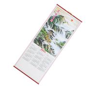 Calendrier Mural Suspendu 2025, Vue Mensuelle, Papier Imprimé Clair | Corde Suspendre Incluse, Design Bloc-notes, pour Porte ou Mur, Style Moderne Chinois