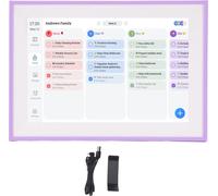 Calendrier numérique intelligent 10,1 pouces, écran tactile LCD, tableau de tâches électronique pour la maison et le bureau, violet