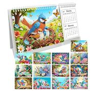 Calendrier Peinture Diamant Strass - Planificateur Créatif Fait Main 2027-2028 | Kits De Calendriers De Peinture Diamant - Pour Fêtes Anniversaire Bureau Maison Chambre Classe