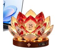 Calendrier perpétuel automatique à fleurs avec horloge | Petit calendrier de bureau pour freelancers, étudiants, enseignants, femmes, hommes, anniversaires, vacances, bureau, maison