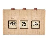 Altobuy Calendrier perpétuel Flip Flap Vintage effet bois brut RETROK