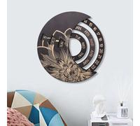 Calendrier Perpétuel Rond En Bois, Calendrier Mural Créatif Suspendu Au Mur, Artisanat Décoratif