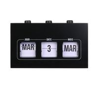 AltoBuy Calendrier Perpétuel Vintage Flip Flap Noir - VINYO