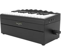 Calendrier piano jouable avec 27 cartes, 25 touches, réglage du volume, 1000 mAh, manivelle rechargeable, calendrier de bureau 2025, noir