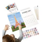 Calendrier planificateur 2025, calendrier mural drôle 2025 Pinceau à base | Calendrier de bureau la planification des décorations de bureau pour les déco