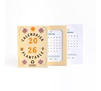 Calendrier Plantable 2026 - 12 Mois avec Graines de Fleurs et Plantes | Activité Sensorielle, Cadeau Original, Pratique et Ludique pour Tous | Resetea