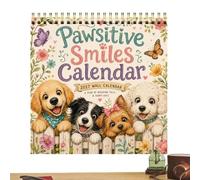 Calendrier pour chiens 2027 - Décor mural de planificateur de à dou | Calendrier mensuel en épais pour femmes et hommes, pour appartement, salon, entrée, bureau, studio, salle de