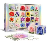Calendrier quotidien, 24 mini-puzzles, 1000 pièces, calendrier de l'Avent, langage des fleurs