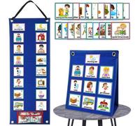Calendrier quotidien pour enfants avec 70 fiches, tableau des routines 2-en-1, planning visuel, 675 x 24 cm