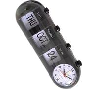 Calendrier Réveil Forme innovante Horloge décorative à saut pour la maison, le salon, la chambre et le bureau Noir