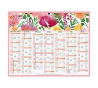 Calendrier semestriel mural 2027 - Fleurs - 21 x 26,5 cm