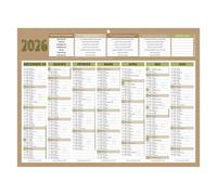 Calendrier semestriel mural 2027 - Natura - 32 x 42 cm