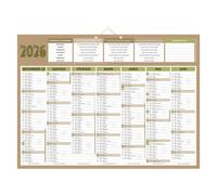 Calendrier semestriel mural 2027 - Natura - 40,5 x 55 cm