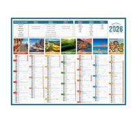 Calendrier semestriel mural 2027 - Planète - 32 x 42 cm