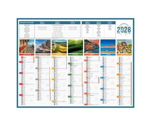 Calendrier semestriel mural 2027 - Planète - 32 x 42 cm