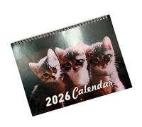 Calendrier sur le thème des chatons 2026, planification, B | Calendrier mensuel suspendu mur pour la planification quotidienne, reliure à double bobine, organisation du plan
