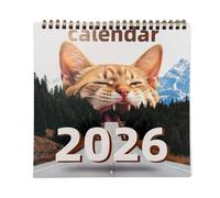 Calendrier sur le thème des chatons 2026, planification, C | Calendrier mensuel suspendu mur pour la planification quotidienne, reliure à double bobine, organisation du plan