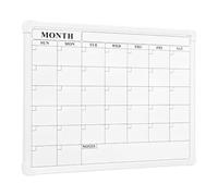 Calendrier Tableau Blanc Double Face 30 x 40 cm, Bords Sécurisés Arrondis, Mensuel Effaçable à Sec, Adhésif Métallique pour Planification Bureau et Maison