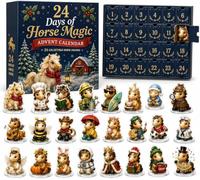 Calendriers de l'Avent sur le thème des chevaux 2026 | Calendrier de l'Avent de Noël, 24 Figurines De Chevaux Uni-ques, Pour Mur, Porte, Sapin,Collectionneurs,Amateurs D'équitation