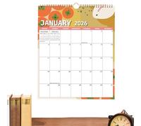 Calendriers muraux 2026 - Grand planificateur mensuel hebdomadaire avec grilles, calendrier familial et décoration murale 2026 - pour maison, bureau, école, appartement, famille, rendez-vous, agenda