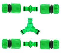CaLeQi Connecteurs Rapides 4PCS et Connecteurs deTuyau Double mâle 2PCS et Connecteur de Tuyau de Jardin mâle 1PCS Y pour Connecteur de Tuyau 1/2 "Connecteur de Robinet en Plastique et Réparation