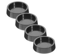 Cales de Roue Antidérapantes en Caoutchouc Noir, 4 Pièces | Protection de Sol, Blocage des Roulettes, Absorption des Vibrations, pour Chaise à Roulettes et Meuble