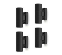 CALEX Applique Bidirectionnelle GU10 pour Extérieur, Luminaire Design cylindrique, Noir, IP54 Étanche, Éclairage Downlight LED IP54, ampoules non fournies