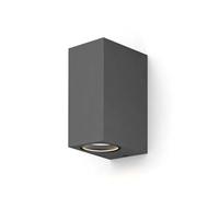 CALEX Applique Bidirectionnelle GU10 pour Extérieur, Luminaire Design Rectangulaire, Coloris Anthracite, IP54 Étanche, Éclairage Downlight LED IP54, ampoules non fournies