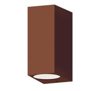 CALEX Applique Bidirectionnelle GU10 pour Extérieur, Luminaire Design Rectangulaire, Coloris Rouille, IP54 Étanche, Éclairage Downlight LED IP54, ampoules non fournies