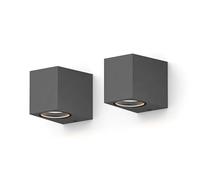 CALEX Applique GU10 pour Extérieur, Luminaire Design Rectangulaire, Couleur Anthracite, IP54 Étanche, Éclairage Downlight LED IP54, ampoule non fournie