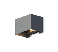 CALEX Applique Murale LED Rectangulaire, Luminaire Extérieur, Coloris Anthracite, bidirectionnel, 7W Lumière Blanche Chaude, Faisceau Lumineux Réglable