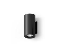 CALEX Applique Murale Valmer, Intérieur & Extérieur, Rechargeable, LED Intégrée, Forme Cylindrique, Éclairage Haut & Bas, Étanche, Noir