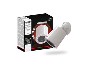 CALEX Caméra Extérieure Connectée avec Projecteur, 2K, Vision Nocturne, Détection de Mouvement, Projecteur 500lm, WiFi, Contrôle à Distance