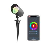CALEX Outdoor Spot GU10 WiFi, avec ampoule connectée, RGB 16M couleurs, Alexa/Google/Siri, Dimmable, Noir