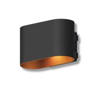 CALEX Potenza Applique, Éclairage LED Up & Down, Anti-éclaboussures, Noir | Applique moderne en aluminium pour intérieur et extérieur - Pour entrée, façade, jardin ou terrasse