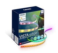 CALEX Ruban LED Vista 2M, 12W, Découpable, Variable, RGBIC, Blanc Chaud | Télécommande incluse - Choisissez plusieurs couleurs à la fois ou réglez le blanc du chaud au froid selon l’ambiance