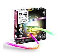 CALEX Smart Ruban LED connecté, 5M, RGBIC+CCT, Contrôle via App, Synchronisation Musicale, Intérieur, 1200 Lumens, 12W/24W - Éclairage LED connecté, compatible Alexa, Google Home et raccourcis Siri