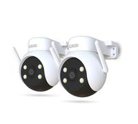 CALEX Smart Security Set, caméra PTZ extérieure, caméra de sécurité avec Audio bidirectionnel, 2 K (Full HD), Blanc, Pack de Deux