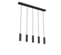 CALEX Suspension Intelligente - Smart GU10-5 Lumières - Noir Mat - Aluminium - Spots Orientables - Installation Facile