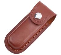 CALFOVERA Étui Pliable en Cuir Véritable de 12.2cm avec Fermeture à Pression et Passant de Ceinture. Pochette EDC Portable en Cuir de Vachette Durable pour Outils Multifonctions