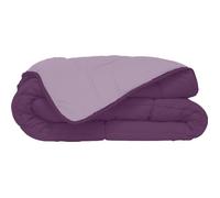 CALGARY - Couette Chaude Microfibre 400gr/m² - Prune & Parme - 240 x 260 cm