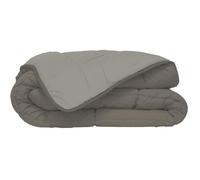 CALGARY - Couette Chaude Microfibre 400gr/m² - Taupe & Lin - 220 x 240 cm